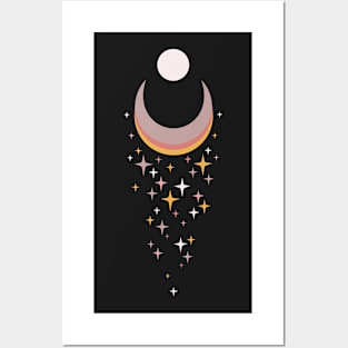 Celestial Moon and Stars Posters and Art